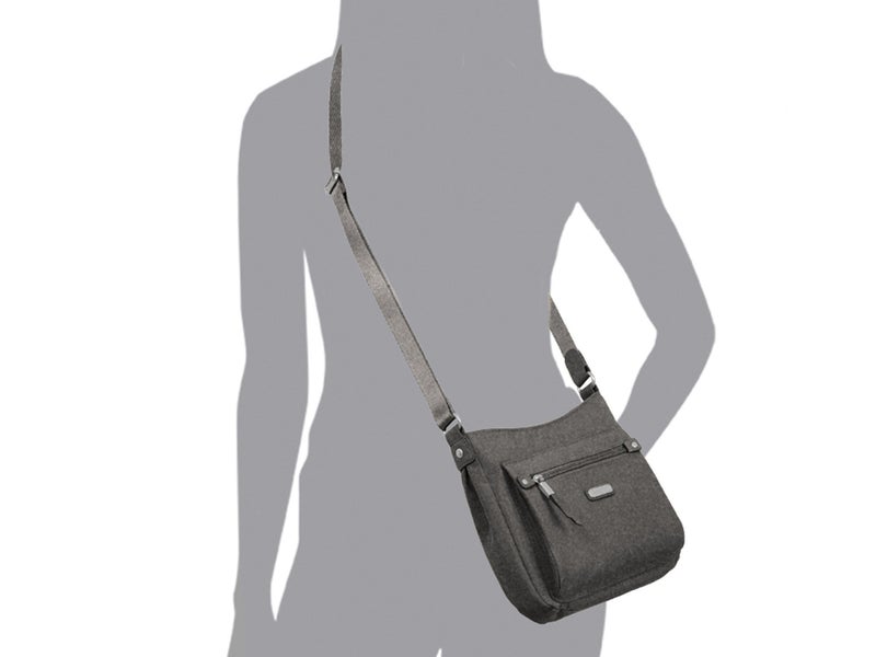 Baggallini Womens Uptown Bagg With Rfid Phone Wristlet Handbags, Gray, One Size US - Image 3